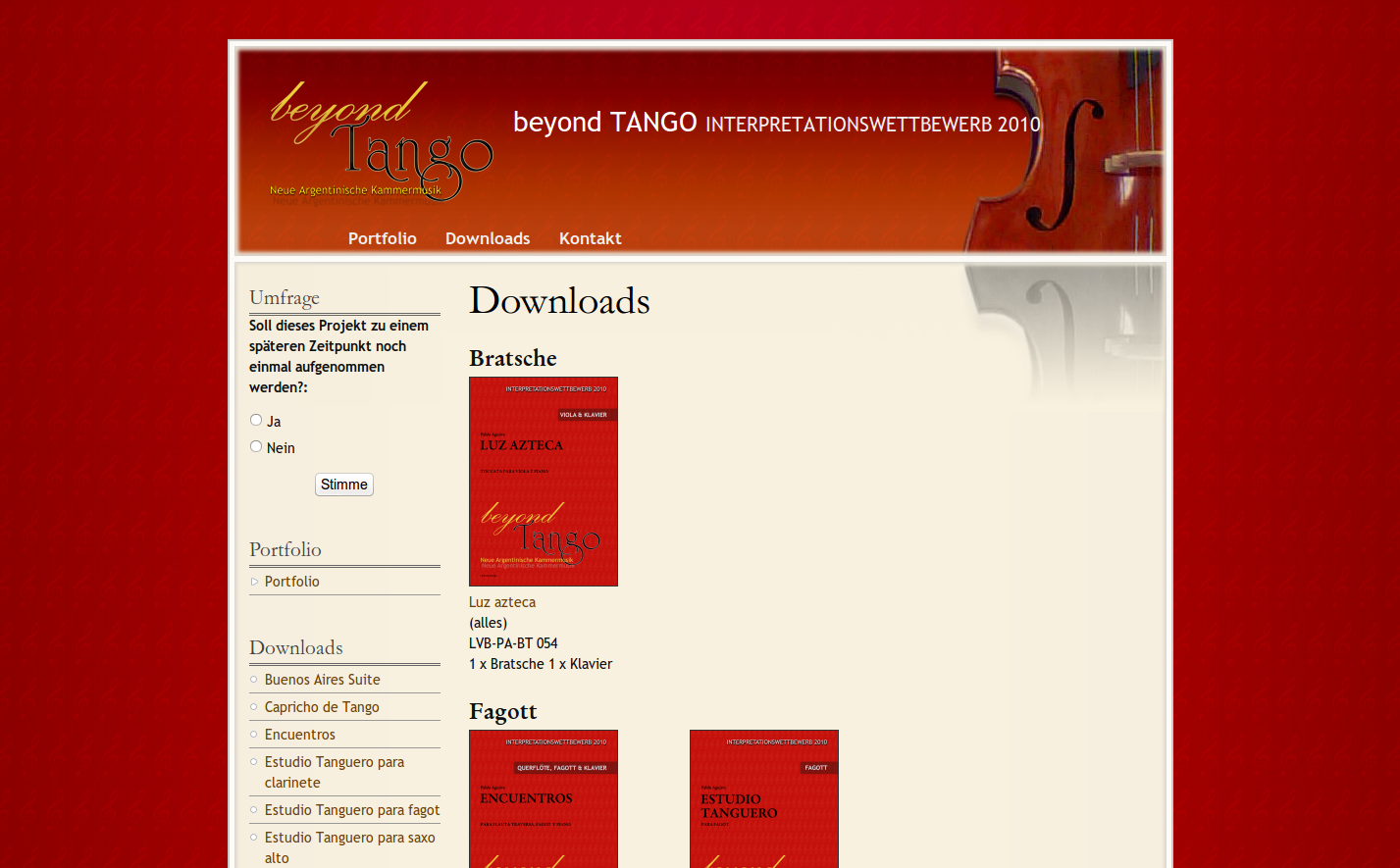 beyond Tango: Webseite